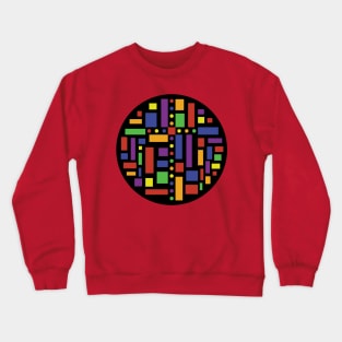 Stained Glass Window Rainbow Circles Crewneck Sweatshirt